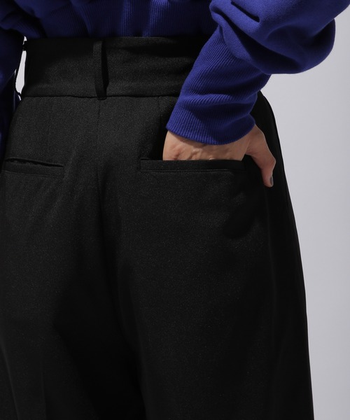 HARE（ハレ）の「センタープレスカラーワイドスラックス(HARE)（スラックス・レディース・ブラック/ブルー系その他/グリーン・SMALL/MEDIUM）」の13枚目の写真