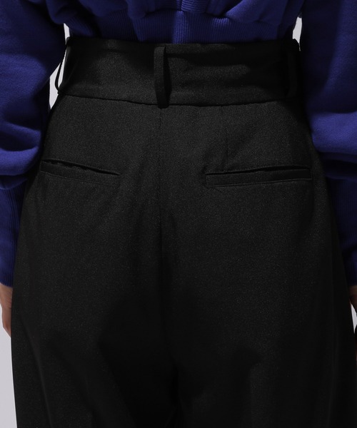 HARE（ハレ）の「センタープレスカラーワイドスラックス(HARE)（スラックス・レディース・ブラック/ブルー系その他/グリーン・SMALL/MEDIUM）」の8枚目の写真