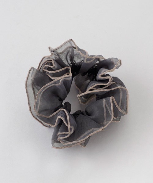 ANEMONE（アネモネ）の「オーガンジー×パイピングシュシュ（シュシュ・レディース・ネイビー/オレンジ/マスタード/ベージュ/グレー/ブラウン/モカ・FREE）」の9枚目の写真