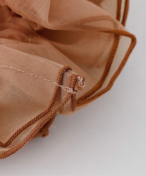 ANEMONE（アネモネ）の「オーガンジー×パイピングシュシュ（シュシュ・レディース・ネイビー/オレンジ/マスタード/ベージュ/グレー/ブラウン/モカ・FREE）」の12枚目の写真