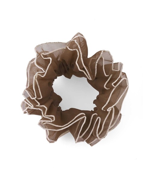 ANEMONE（アネモネ）の「オーガンジー×パイピングシュシュ（シュシュ・レディース・ネイビー/オレンジ/マスタード/ベージュ/グレー/ブラウン/モカ・FREE）」の14枚目の写真