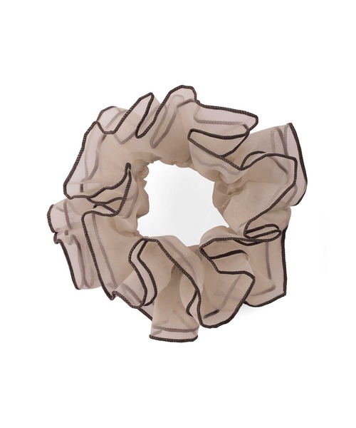 ANEMONE（アネモネ）の「オーガンジー×パイピングシュシュ（シュシュ・レディース・ネイビー/オレンジ/マスタード/ベージュ/グレー/ブラウン/モカ・FREE）」の15枚目の写真