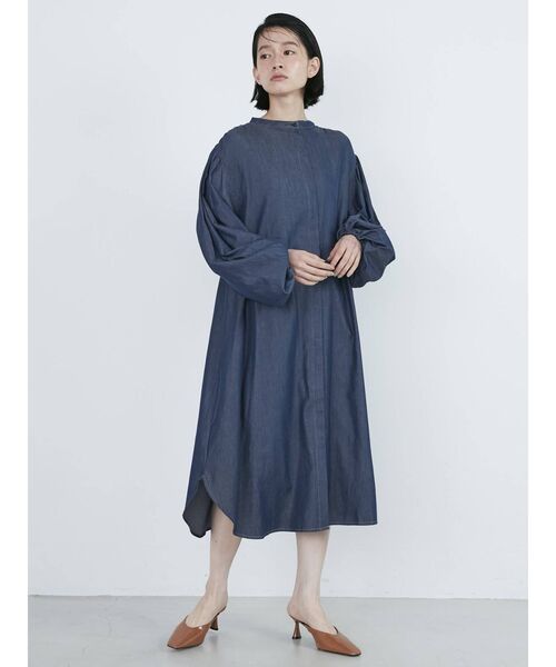 COTORICA（コトリカ）の「【THE DAYZ TOKYO】ボリュームスリーブデニムワンピース（ワンピース・レディース・ブラック/ネイビー・SMALL/MEDIUM）」の12枚目の写真