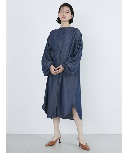 COTORICA（コトリカ）の「【THE DAYZ TOKYO】ボリュームスリーブデニムワンピース（ワンピース・レディース・ブラック/ネイビー・SMALL/MEDIUM）」の7枚目の写真