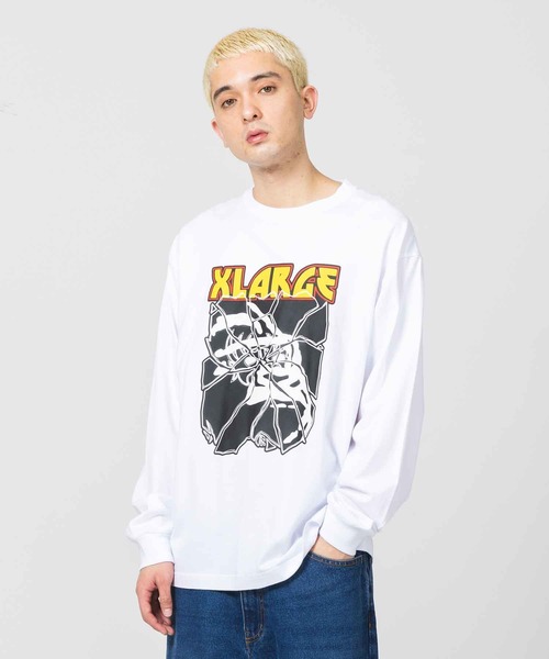 XLARGE（エクストララージ）の「ROCK AND ROLL L/S TEE（Tシャツ/カットソー・メンズ・ホワイト/ブラック/ネイビー・S/M/L/XL）」の2枚目の写真