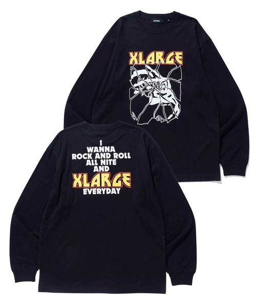 XLARGE（エクストララージ）の「ROCK AND ROLL L/S TEE（Tシャツ/カットソー・メンズ・ホワイト/ブラック/ネイビー・S/M/L/XL）」の3枚目の写真