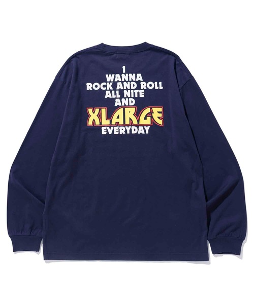 XLARGE（エクストララージ）の「ROCK AND ROLL L/S TEE（Tシャツ/カットソー・メンズ・ホワイト/ブラック/ネイビー・S/M/L/XL）」の8枚目の写真
