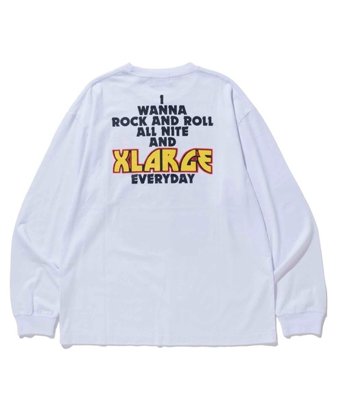 XLARGE（エクストララージ）の「ROCK AND ROLL L/S TEE（Tシャツ/カットソー・メンズ・ホワイト/ブラック/ネイビー・S/M/L/XL）」の17枚目の写真