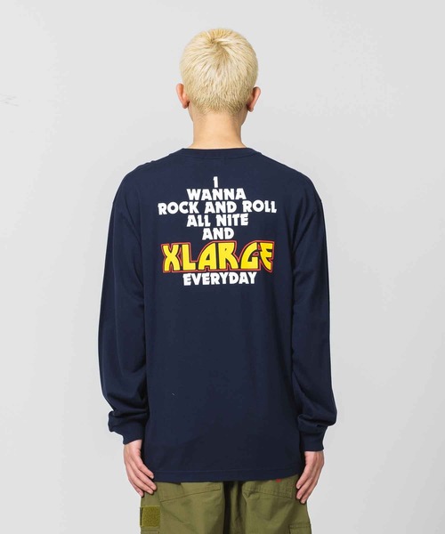 XLARGE（エクストララージ）の「ROCK AND ROLL L/S TEE（Tシャツ/カットソー・メンズ・ホワイト/ブラック/ネイビー・S/M/L/XL）」の19枚目の写真