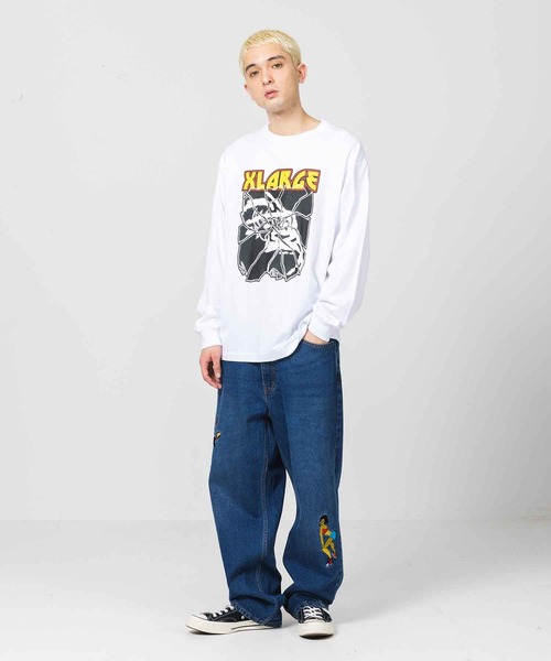 XLARGE（エクストララージ）の「ROCK AND ROLL L/S TEE（Tシャツ/カットソー・メンズ・ホワイト/ブラック/ネイビー・S/M/L/XL）」の21枚目の写真