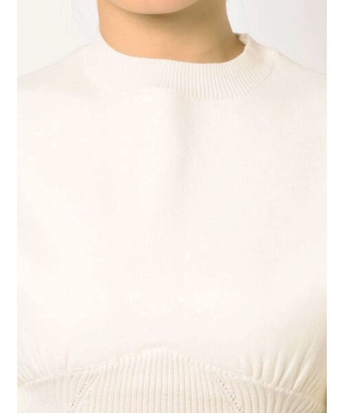 MERCURYDUO（マーキュリーデュオ）の「ドルマンスリーブクロップドニット（ニット/セーター・レディース・ベージュ/オフホワイト・FREE）」の11枚目の写真