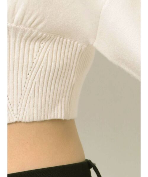 MERCURYDUO（マーキュリーデュオ）の「ドルマンスリーブクロップドニット（ニット/セーター・レディース・ベージュ/オフホワイト・FREE）」の16枚目の写真