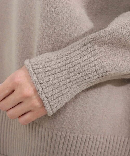 SHOO・LA・RUE（シューラルー）の「◆配色アウトリンキングニット（ニット/セーター・レディース・ベージュ系その他2/ホワイト系7/ブラック系4/ライトグリーン系・00）」の5枚目の写真