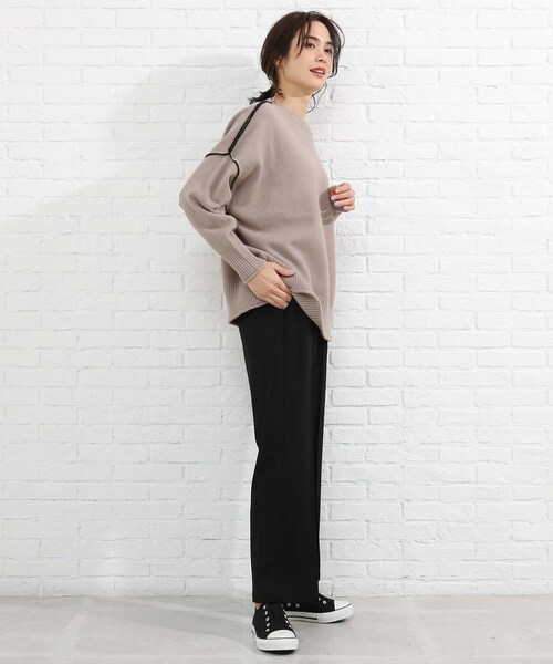 SHOO・LA・RUE（シューラルー）の「◆配色アウトリンキングニット（ニット/セーター・レディース・ベージュ系その他2/ホワイト系7/ブラック系4/ライトグリーン系・00）」の20枚目の写真