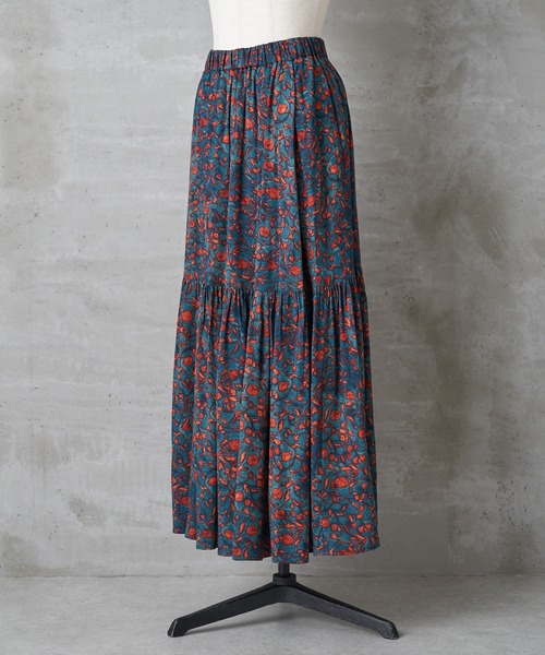 BEARDSLEY（ビアズリー）の「《FRIPIER》プリントティアードマキシスカート（スカート・レディース・グリーン・FREE）」の5枚目の写真