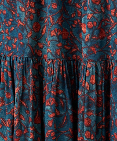 BEARDSLEY（ビアズリー）の「《FRIPIER》プリントティアードマキシスカート（スカート・レディース・グリーン・FREE）」の2枚目の写真