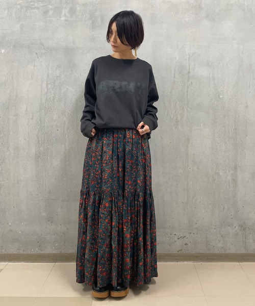 BEARDSLEY（ビアズリー）の「《FRIPIER》プリントティアードマキシスカート（スカート・レディース・グリーン・FREE）」の15枚目の写真