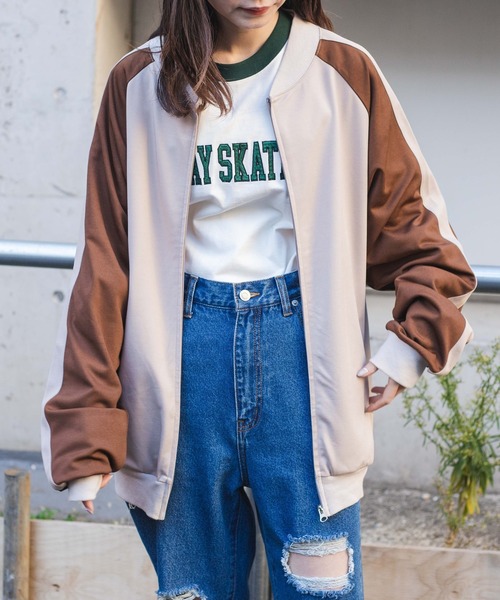 WEGO（ウィゴー）の「WEGO/ライントラックジャケット（ジャージ・メンズ・ネイビー/ベージュ・LARGE/MEDIUM）」の15枚目の写真