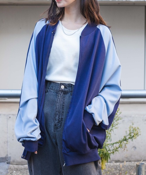 WEGO（ウィゴー）の「WEGO/ライントラックジャケット（ジャージ・メンズ・ネイビー/ベージュ・LARGE/MEDIUM）」の14枚目の写真