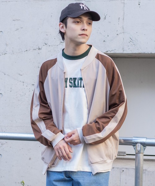 WEGO（ウィゴー）の「WEGO/ライントラックジャケット（ジャージ・メンズ・ネイビー/ベージュ・LARGE/MEDIUM）」の21枚目の写真