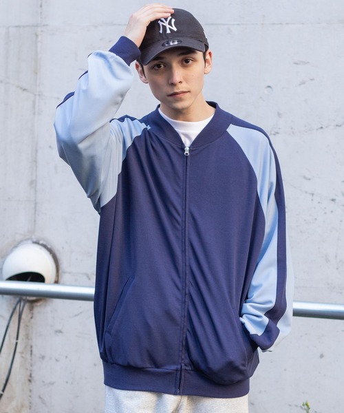 WEGO（ウィゴー）の「WEGO/ライントラックジャケット（ジャージ・メンズ・ネイビー/ベージュ・LARGE/MEDIUM）」の22枚目の写真