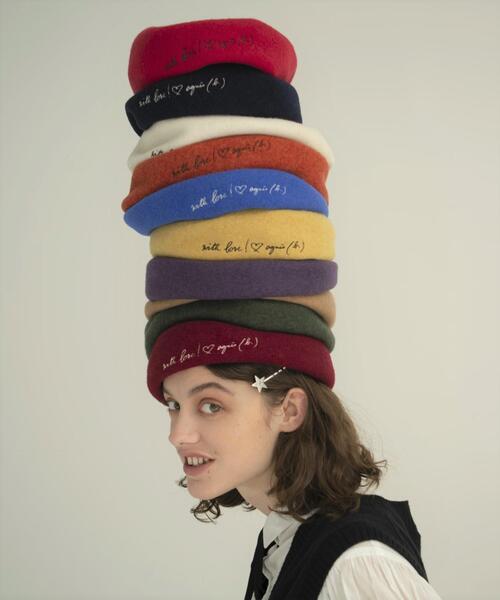 To b. by agnes b.（トゥービーバイアニエスベー）の「WM03 BERET ウールベレー（ハンチング/ベレー帽・レディース・レッド・UNI）」の2枚目の写真