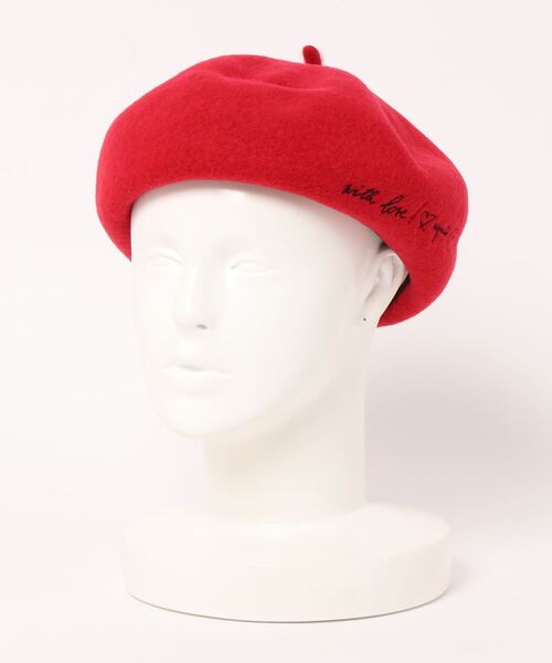 To b. by agnes b.（トゥービーバイアニエスベー）の「WM03 BERET ウールベレー（ハンチング/ベレー帽・レディース・レッド・UNI）」の4枚目の写真