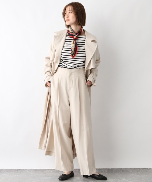 A part by(アパートバイ)の「RyPoタックワイドパンツ 264373(その他パンツ・レディース・チャコールグレー/ベージュ/アイボリー・FREE)」の7枚目の写真