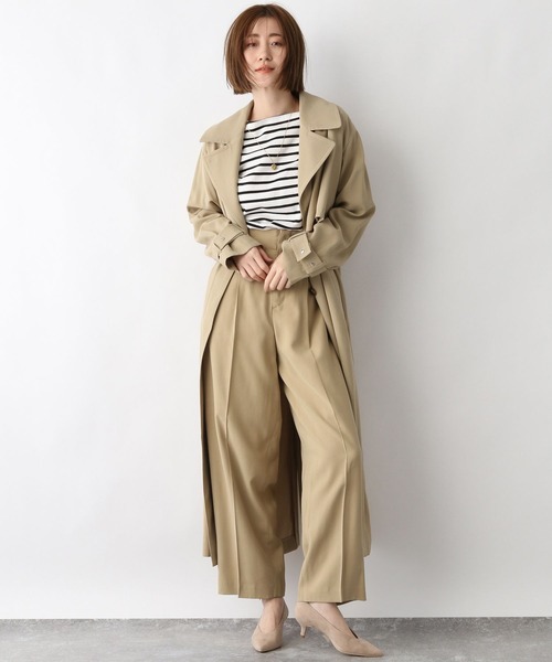 A part by(アパートバイ)の「RyPoタックワイドパンツ 264373(その他パンツ・レディース・チャコールグレー/ベージュ/アイボリー・FREE)」の20枚目の写真