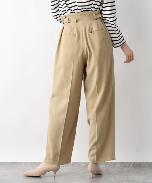 A part by(アパートバイ)の「RyPoタックワイドパンツ 264373(その他パンツ・レディース・チャコールグレー/ベージュ/アイボリー・FREE)」の5枚目の写真