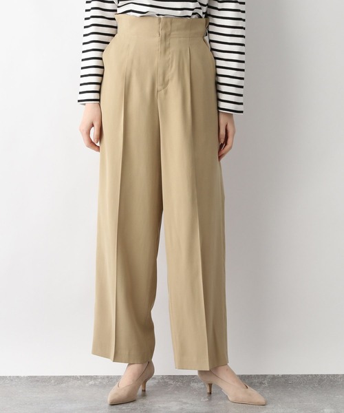 A part by(アパートバイ)の「RyPoタックワイドパンツ 264373(その他パンツ・レディース・チャコールグレー/ベージュ/アイボリー・FREE)」の14枚目の写真