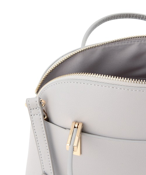 ROPE' PICNIC（ロペピクニック）の「【軽量】レクタンメタルミドルラウンドボストン＆ショルダーバッグ（ショルダーバッグ・レディース・ライトグレー/ブラック/ベージュ・FREE）」の7枚目の写真