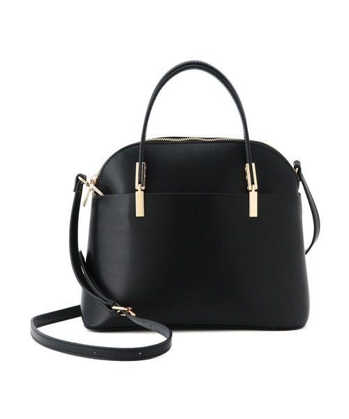 ROPE' PICNIC（ロペピクニック）の「【軽量】レクタンメタルミドルラウンドボストン＆ショルダーバッグ（ショルダーバッグ・レディース・ライトグレー/ブラック/ベージュ・FREE）」の5枚目の写真