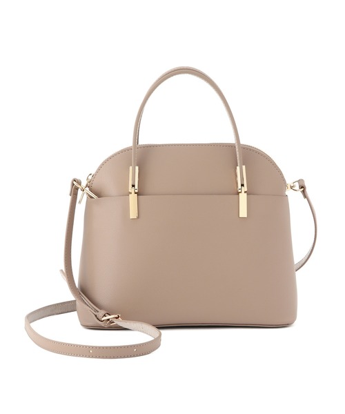 ROPE' PICNIC（ロペピクニック）の「【軽量】レクタンメタルミドルラウンドボストン＆ショルダーバッグ（ショルダーバッグ・レディース・ライトグレー/ブラック/ベージュ・FREE）」の11枚目の写真