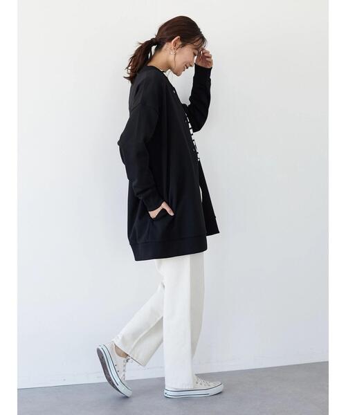 CRAFT STANDARD BOUTIQUE(クラフトスタンダードブティック)の「裏起毛ノーカラーカーディガン *(カーディガン/ボレロ・レディース・チャコールグレー/ブラック/アイボリー・FREE)」の19枚目の写真