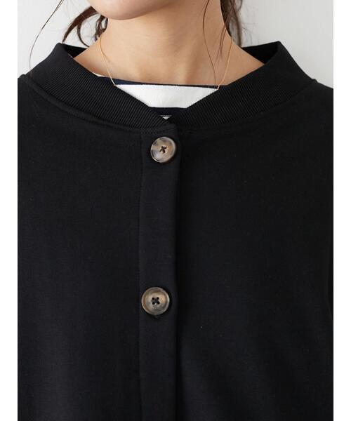 CRAFT STANDARD BOUTIQUE(クラフトスタンダードブティック)の「裏起毛ノーカラーカーディガン *(カーディガン/ボレロ・レディース・チャコールグレー/ブラック/アイボリー・FREE)」の21枚目の写真