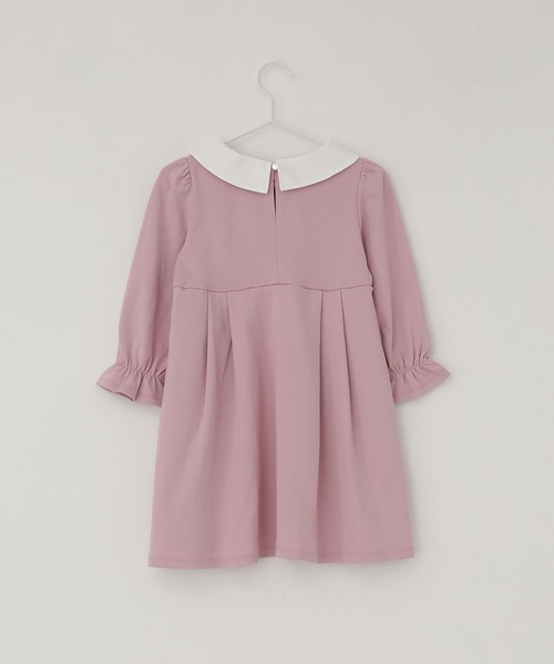 ROPE' PICNIC（ロペピクニック）の「【KIDS】デザイン襟カットソーワンピース（ワンピース・キッズ・ネイビー/ピンク系その他2・110/120/130）」の4枚目の写真