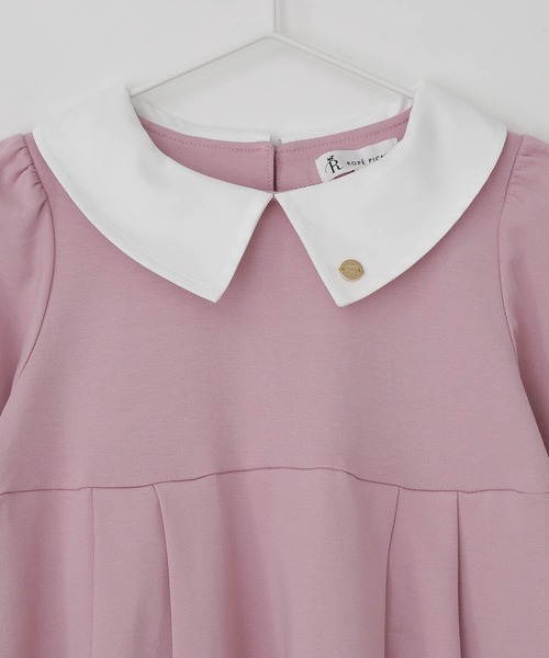 ROPE' PICNIC（ロペピクニック）の「【KIDS】デザイン襟カットソーワンピース（ワンピース・キッズ・ネイビー/ピンク系その他2・110/120/130）」の5枚目の写真