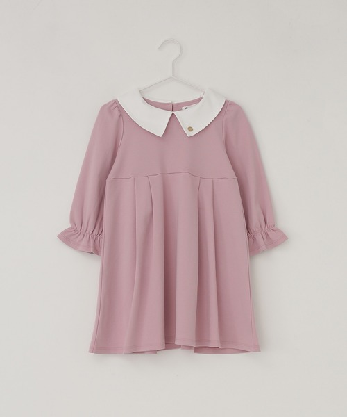 ROPE' PICNIC（ロペピクニック）の「【KIDS】デザイン襟カットソーワンピース（ワンピース・キッズ・ネイビー/ピンク系その他2・110/120/130）」の16枚目の写真