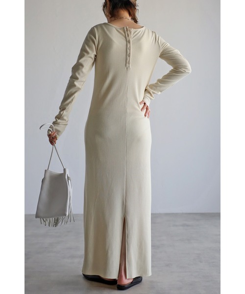 バックヘンリーリブワンピース（ワンピース）｜Bonjour Sagan