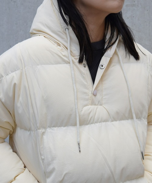 Marient(マリエント)の「アノラックフードパディングアウター(ダウンジャケット/コート・レディース・ブラック/アイボリー・FREE)」の14枚目の写真