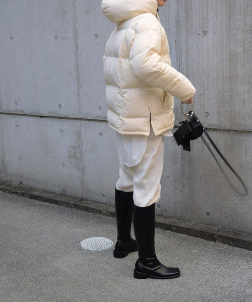 Marient(マリエント)の「アノラックフードパディングアウター(ダウンジャケット/コート・レディース・ブラック/アイボリー・FREE)」の16枚目の写真