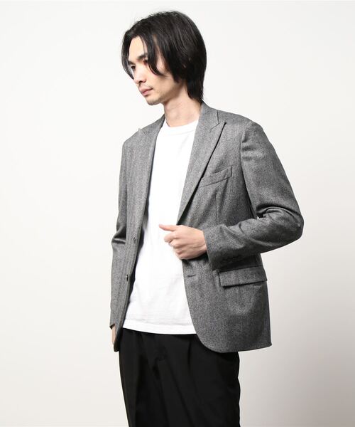 Canonico Super100sフラノストレッチ テーラードジャケット ジャケット アウター Super100sフラノストレッチ Designworks デザインワークス の