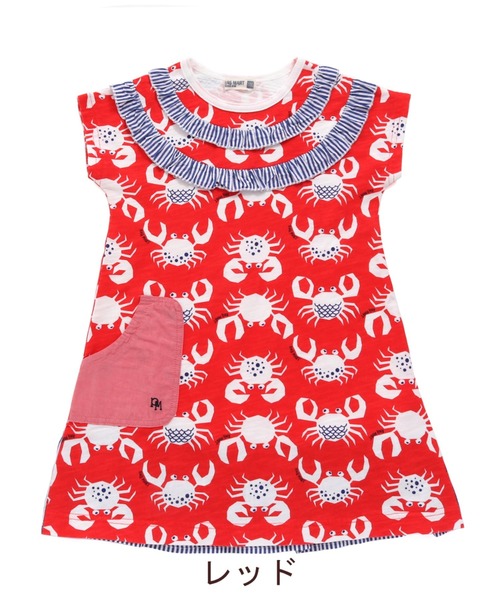 RAGMART（ラグマート）の「総柄プリントワンピース（ワンピース・キッズ・レッド/グリーン・110cm/120cm/100cm/130cm）」の6枚目の写真