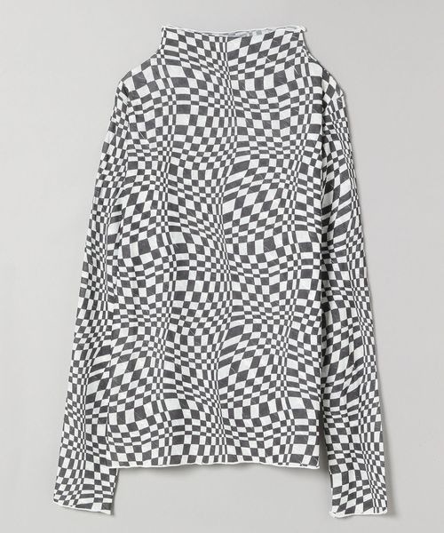 JEANASIS（ジーナシス）の「アソートシアージャガードプルオーバーLS/270368（Tシャツ/カットソー・レディース・ブラック/オフホワイト/グレー系その他・FREE）」の3枚目の写真