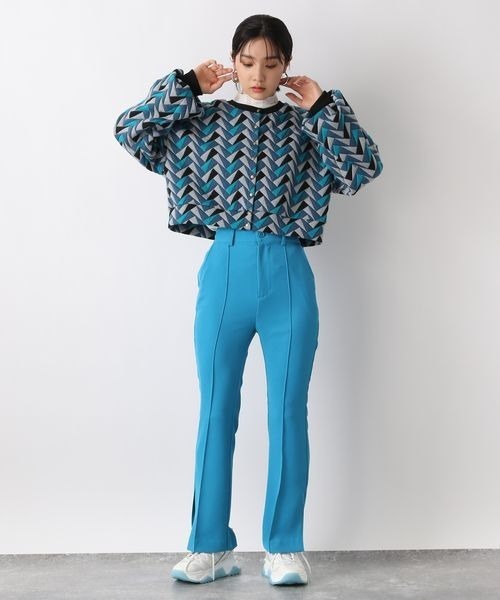 JEANASIS（ジーナシス）の「アソートシアージャガードプルオーバーLS/270368（Tシャツ/カットソー・レディース・ブラック/オフホワイト/グレー系その他・FREE）」の7枚目の写真