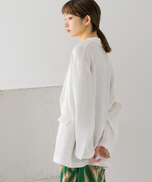 KBF（ケイビーエフ）の「オーバーダブルジャケット（テーラードジャケット・レディース・ブラック/オフホワイト/キャメル・ONE）」の15枚目の写真