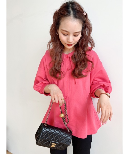 jumelle（ジュメロ）の「ペプラムカラートップス（Tシャツ/カットソー・レディース・ピンク/オレンジ・FREE）」の20枚目の写真