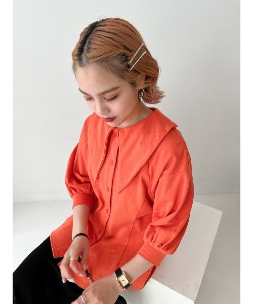 jumelle（ジュメロ）の「ペプラムカラートップス（Tシャツ/カットソー・レディース・ピンク/オレンジ・FREE）」の19枚目の写真