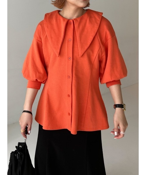 jumelle（ジュメロ）の「ペプラムカラートップス（Tシャツ/カットソー・レディース・ピンク/オレンジ・FREE）」の8枚目の写真